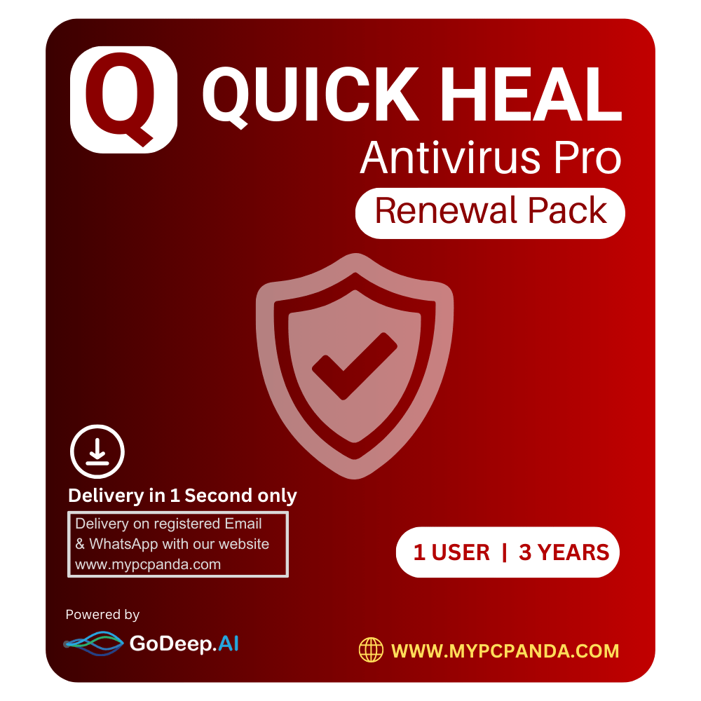 1707910406.Quick Heal Antivirus Pro 1 User 3 Years renewal key-my pc panda